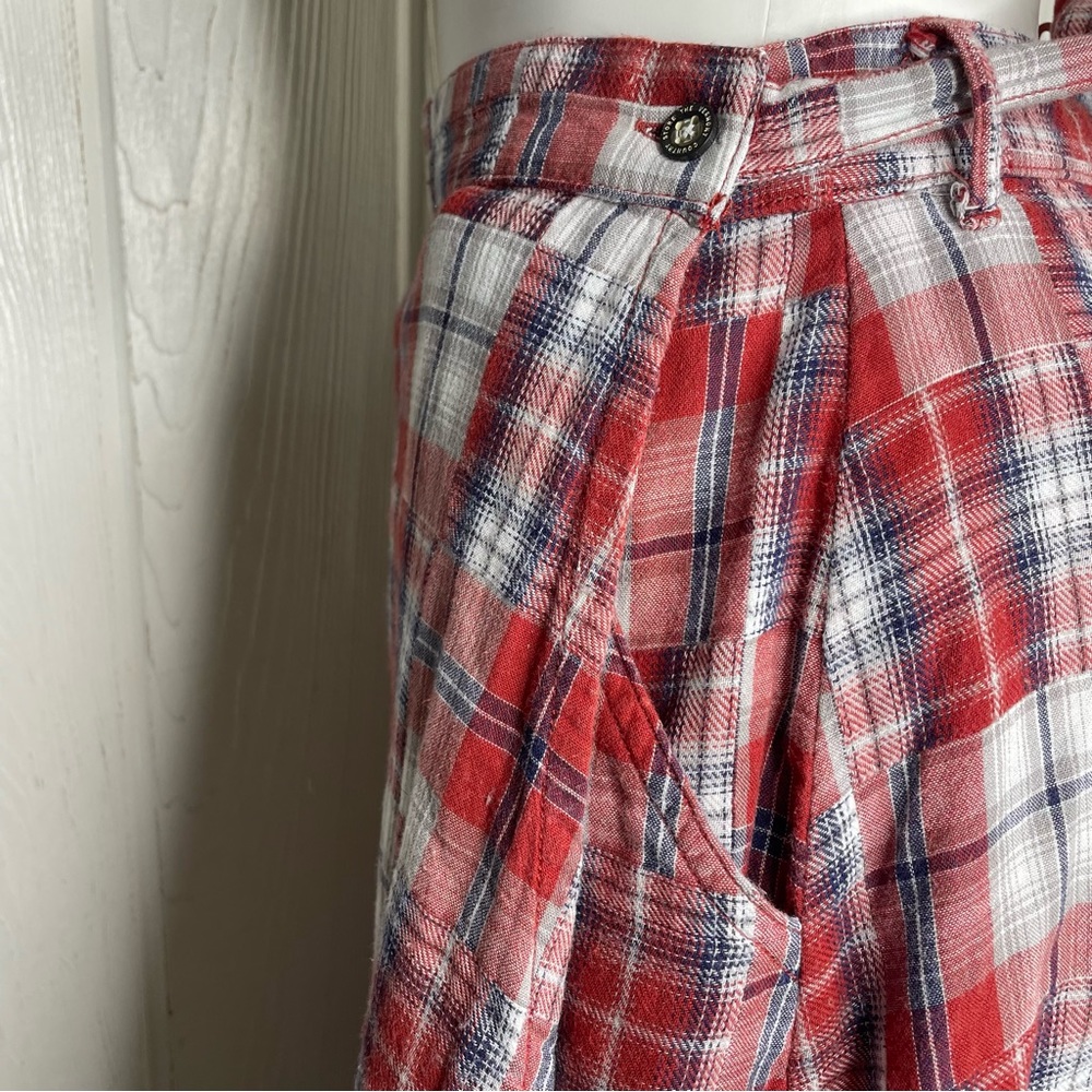 Ellen Orton Plaid Flannel Patchwork Wrap Skirt Me… - image 5